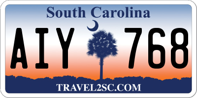 SC license plate AIY768