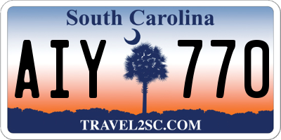 SC license plate AIY770