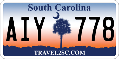 SC license plate AIY778