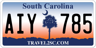 SC license plate AIY785