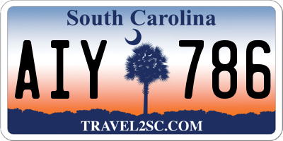 SC license plate AIY786