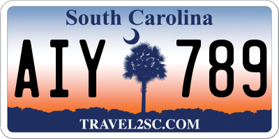 SC license plate AIY789