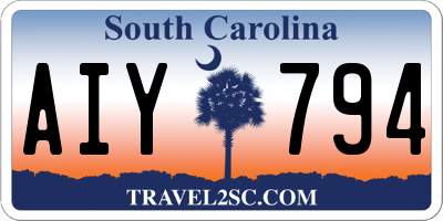 SC license plate AIY794