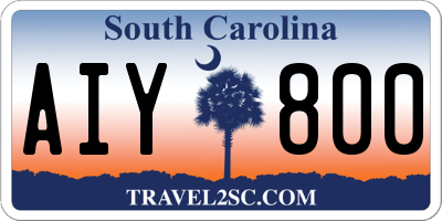 SC license plate AIY800