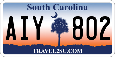 SC license plate AIY802