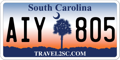 SC license plate AIY805