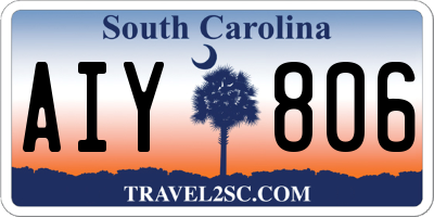 SC license plate AIY806
