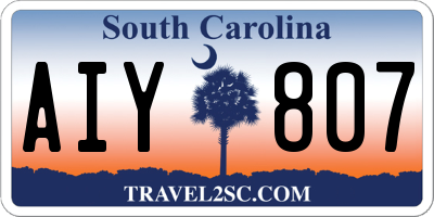 SC license plate AIY807