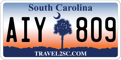 SC license plate AIY809