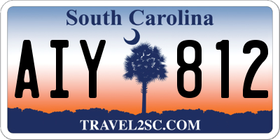 SC license plate AIY812