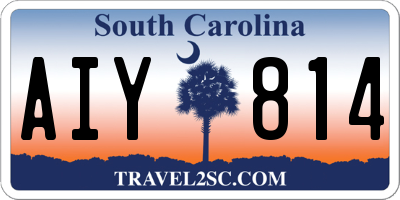 SC license plate AIY814