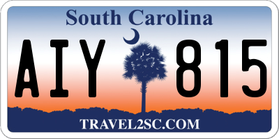 SC license plate AIY815