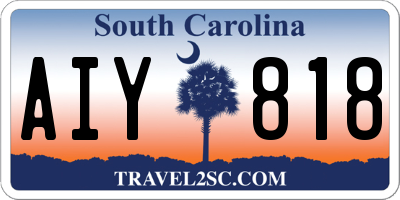 SC license plate AIY818