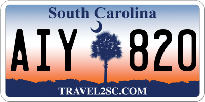 SC license plate AIY820