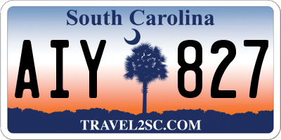 SC license plate AIY827