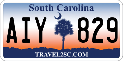 SC license plate AIY829