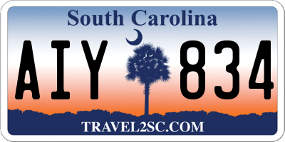 SC license plate AIY834
