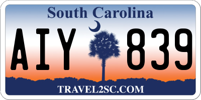 SC license plate AIY839