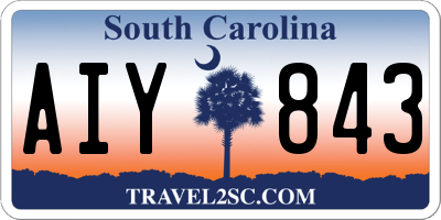 SC license plate AIY843