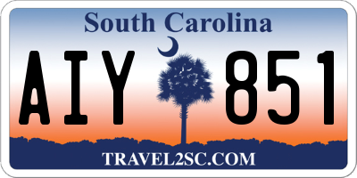 SC license plate AIY851