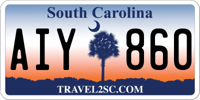 SC license plate AIY860