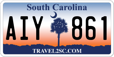 SC license plate AIY861