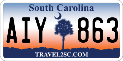 SC license plate AIY863