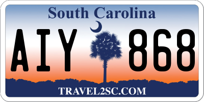 SC license plate AIY868