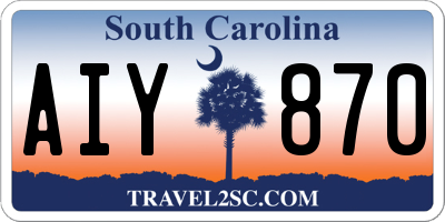 SC license plate AIY870