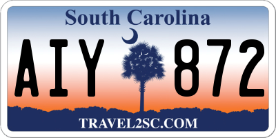 SC license plate AIY872