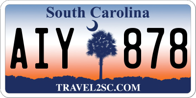 SC license plate AIY878