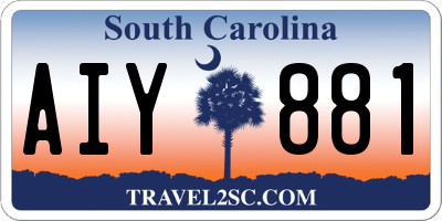SC license plate AIY881