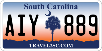 SC license plate AIY889