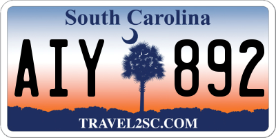 SC license plate AIY892