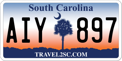 SC license plate AIY897