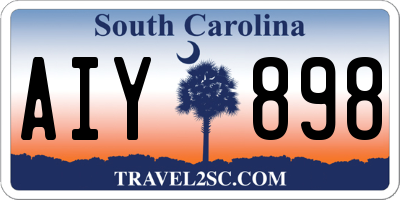 SC license plate AIY898