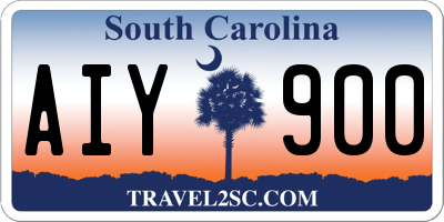 SC license plate AIY900
