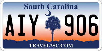 SC license plate AIY906