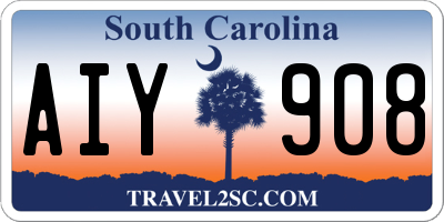 SC license plate AIY908