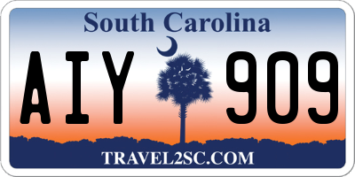 SC license plate AIY909