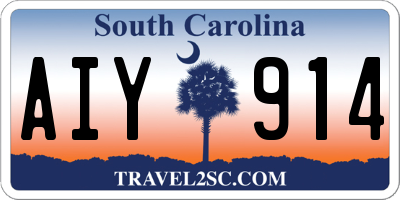 SC license plate AIY914