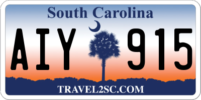 SC license plate AIY915