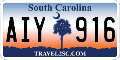 SC license plate AIY916