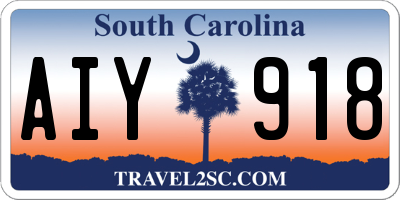 SC license plate AIY918