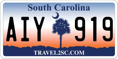 SC license plate AIY919
