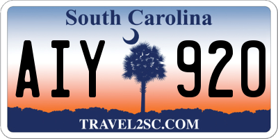SC license plate AIY920