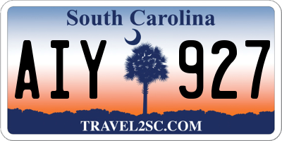 SC license plate AIY927
