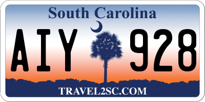 SC license plate AIY928