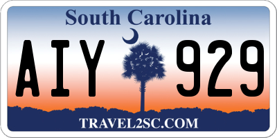 SC license plate AIY929