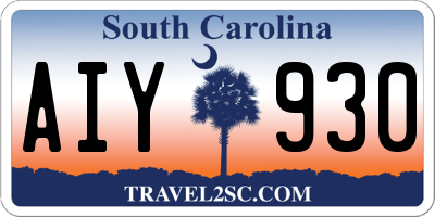SC license plate AIY930
